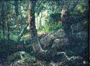 Antonio Parreiras Interior of a forest painting